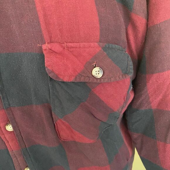 Basic Editions men XL 100% cotton button up midweight coat w/quilted lining - Picture 2 of 13